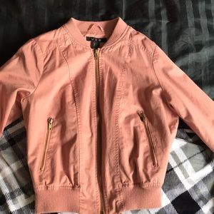 light pink zip up jacket